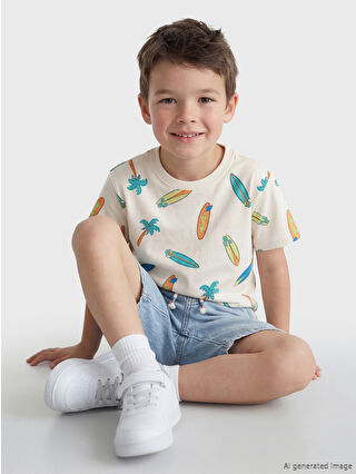 Açık Bej Baskılı