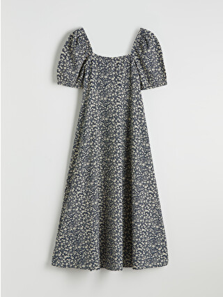 LCW Vision Sweetheart Neckline Puff Sleeve Floral Dress - S6H527Z8
