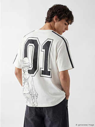 XSIDE Crew Neck One Piece Printed Men's T-Shirt - S6HF84Z8-R9J