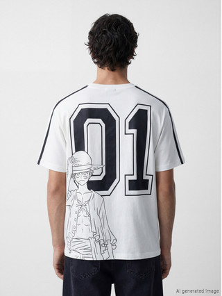 XSIDE Crew Neck One Piece Printed Men's T-shirt - S6HF84Z8-R9J