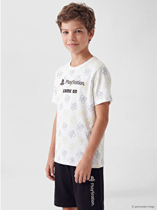 White Printed