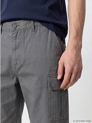 XSIDE Regular Fit Gabardine Men's Cargo Shorts - S6HY23Z8-R2H | LC