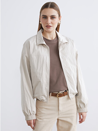 LCW EVERYDAY Collared Neck Oversize Women's Jacket - S6I182Z8-YUZ