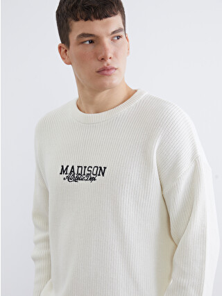 XSIDE Embroidered Crew Neck Knit Sweater for Men - S6I647Z8-FEX