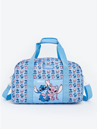 لون أزرق باهت مطبوع