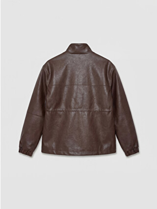 LCW Vision Mock Neck Leather Look Women's Jacket - S6IH70Z8-CT9