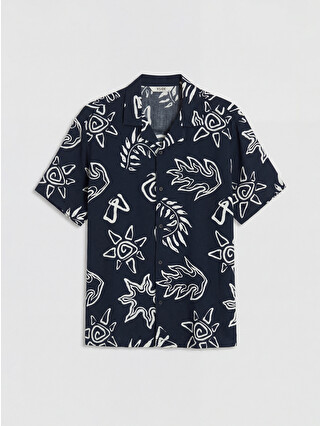 Navy Printed