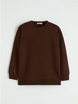 Reddish Brown Jacquard