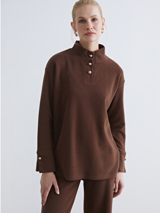 LCW STUDIO Women's High Neck Sweatshirt Tunic - S6J357Z8-L0F - LC