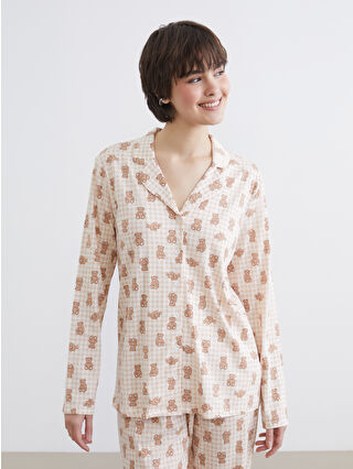 Uçuk Pembe Baskılı