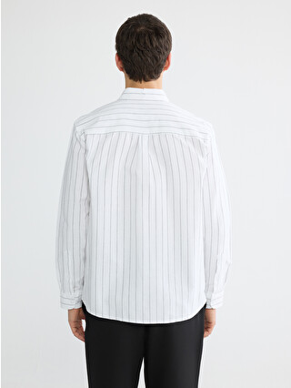 LCW Vision Men's Striped Oxford Shirt In A Regular Fit - S6JA89Z8