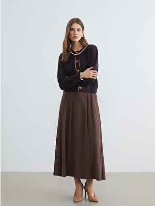 LCWAIKIKI Classic High-Waisted Pleated Skirt - S6JB13Z8-HEH | LC
