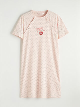 Açık Pembe Baskılı