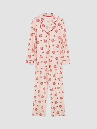 Açık Pembe Baskılı