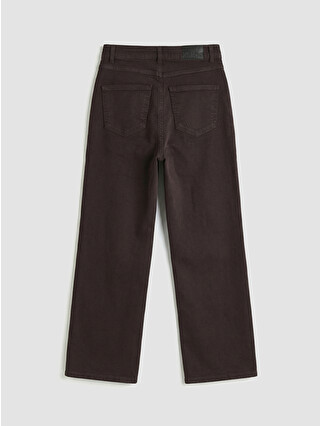 XSIDE Kahverengi Straight Fit Kadın Jean Pantolon - S6JI82Z8-RXF | LCW