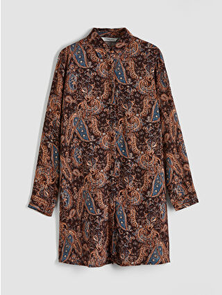 Koyu Kahverengi Baskılı