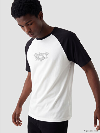 XSIDE Crew Neck Color Block Men's T-shirt - S6JP07Z8-EEW | LC Waikiki