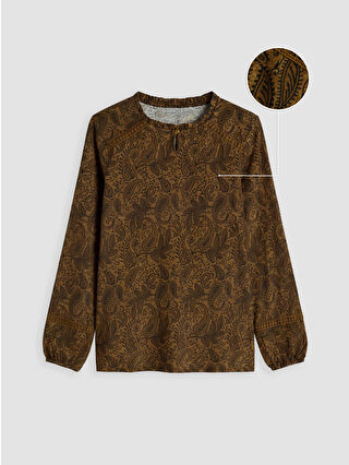 Koyu Sarı Baskılı