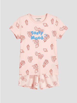 Açık Pembe Baskılı