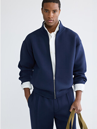 XSIDE Relaxed Fit Mock Neck Men's Zip-Up Sweatshirt - S6JS32Z8-J2Y