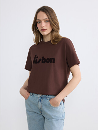 LCW Vision Crew Neck Lisbon Printed Women's T-Shirt - S6JT40Z8-JTW