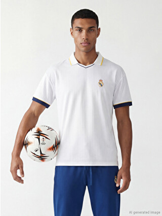 XSIDE ACTIVE Polo Yaka Real Madrid Nakışlı Erkek Spor Tişört