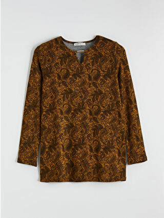 Koyu Sarı Baskılı