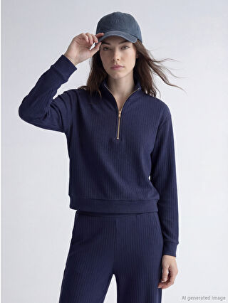 XSIDE Soft Touch Oversize Kadın Sweatshirt - S6KM73Z8-2D8 | LCW