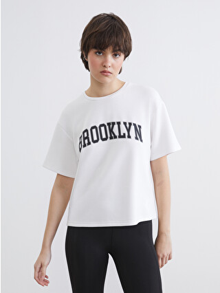 XSIDE Brooklyn Baskılı Kadın Tişört - S6KQ04Z8-Q6K | LC Waikiki