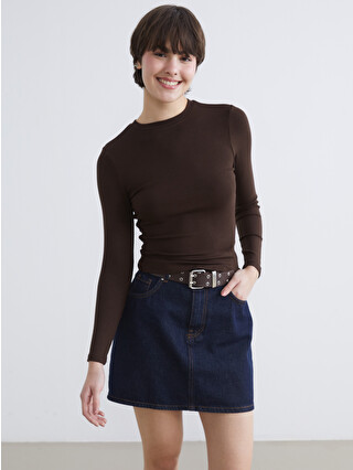 XSIDE Ribbed Crew Neck Bodysuit - S6KU06Z8-ZB0 | LC Waikiki