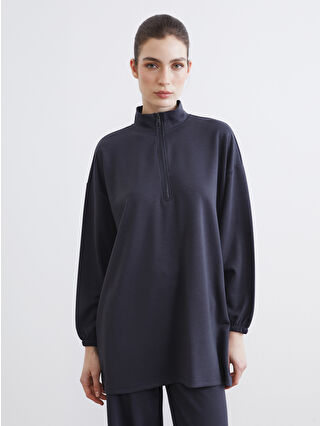 LCW Modest Soft Touch Oversize Kadın Sweatshirt Tunik - S6L509Z8