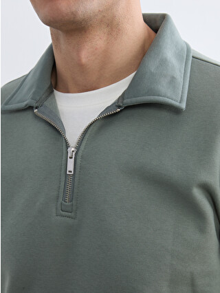 LCW Vision Polo Collar Half-Zip Men's Sweatshirt - S6L851Z8-H9H
