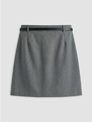 XSIDE Belted Mini Skirt - S6L969Z8-12B | LC Waikiki