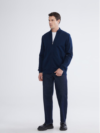 LCWAIKIKI Classic Mock Neck Men's Knitted Cardigan - S6LB06Z8-RFH