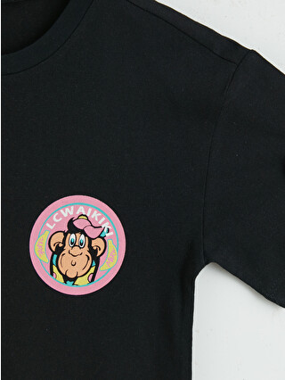 LC WAIKIKI Nostalgic Monkey Printed Girls' T-shirt - S6M683Z4-CVL