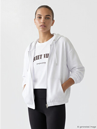 KOOR SPORT Hooded Soft Touch Women's Zip-up Sweatshirt - S6MK91Z8