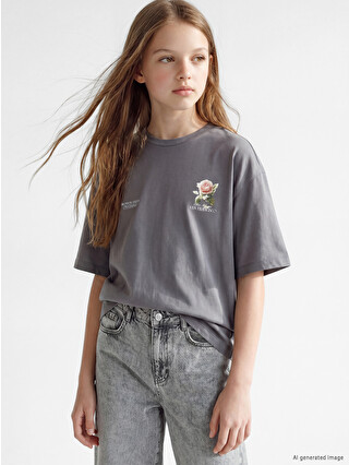 LCW Kids Crew Neck San Francisco Printed Girls' T-Shirt - S6ML02Z4