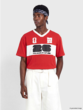 FIFA World Cup26 アルゼンチンvsヨルダン　マッチデーTシャツＬ XSIDE Fifa 2026 World Cup Printed Men's T-shirt - S6MP73Z8-R20