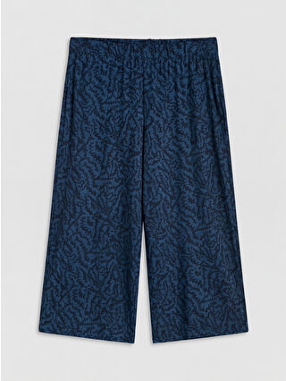 Açık Lacivert Baskılı