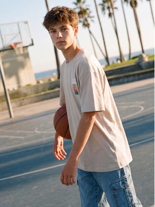 LCW Kids Bisiklet Yaka Baskılı Erkek Çocuk Tişört - S6MV78Z4-3W9