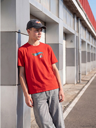 LCW Kids Crew Neck Hot Wheels Printed Boys' T-shirt - S6N533Z4-1AW