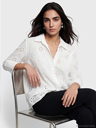 LCW Vision Embroidered Women's Shirt - S6N812Z8-R9J | LC Waikiki