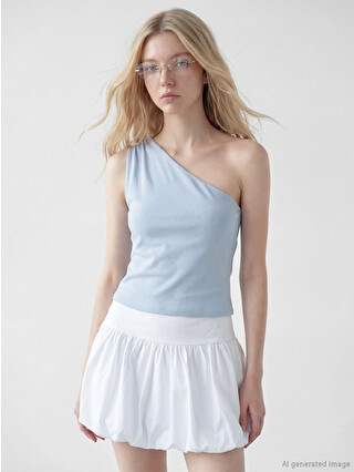 XSIDE One Shoulder Ruched Blouse - S6N859Z8-2N3 | LC Waikiki