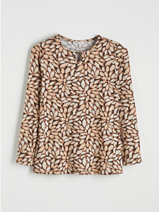 Açık Kahverengi Baskılı