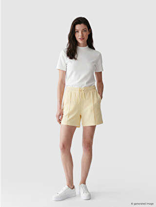 LCW Comfort Elastic Waist Soft Touch Women's Shorts - S6NI82Z8-FRS
