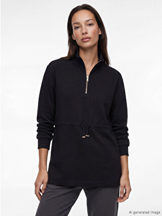 LCWAIKIKI Classic Kahverengi Soft Touch Oversize Kadın Sweatshirt