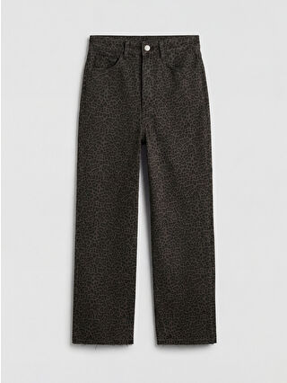 Koyu Kahverengi Baskılı