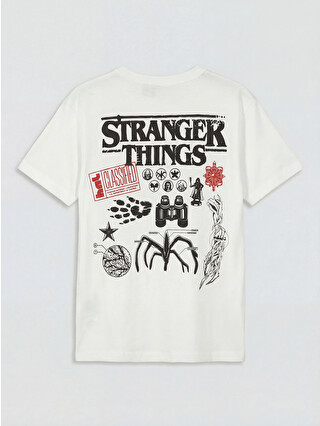 LCW Kids Bisiklet Yaka Stranger Things Baskılı Erkek Çocuk Tişört