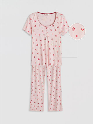 Açık Pembe Baskılı