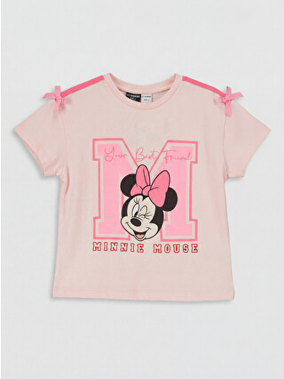 LCW Kids Minnie Mouse Printed Girls' T-Shirt and Shorts - S6O611Z1